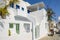 Whitewashed cycladic houses in beautiful Chora town on Folegandros island, Cyclades