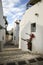 Whitewashed facades with beautiful bougainvillea in Altea