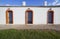 Whitewashed fishermen huts, converted into tourist facilities, Tavira, Portugal