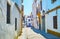 The whitewashed houses in Calle Alfayatas street of Cordoba, Spain