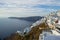 Whitewashed Houses on Cliffs with Sea View and Pools in Imerovigli, Santorini, Greece