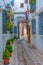 whitewashed streets of the jewish quarter of the spanish city co