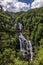 Whitewater Falls and a Cloudy Blue Sky