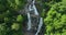 Whitewater Falls in Nantahala National Forest, North Carolina, USA. Beautiful landscape of high waterfall with falling