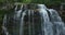 Whitewater Falls in Nantahala National Forest, North Carolina, USA. Beautiful landscape of high waterfall with falling