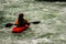 Whitewater kayaker