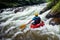 Whitewater Kayaking A Thrilling Adventure on Rapids.AI Generated