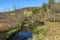 Whitewater park river and bluffs autumn landscape