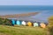 Whitstable beach huts and spit of land called the Street