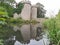 Whittington Castle reflection on water