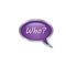 Who? 3d question letter chat bubble color background