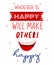 whoever is happy will make others happy lettering hand drawn word wisdom quote for banner poster print with flat style