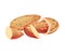 Whole Almond Kernel With Broken Nutshell Vector Illustration. Organic Food Ingredient