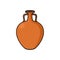 Whole ancient clay jug illustration