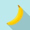 Whole banana icon, flat style