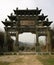 The whole body of a Chinese memorial archway