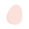 Whole chicken egg in shell. Hen food in eggshell in modern style. Abstract blob, blot shape. Stylized textured flat