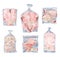 Whole chicken and its parts in polyethylene bags, vacuum packaging, plastic wrap, clingfilm.