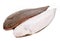 Whole couple fresh sole fish on white background