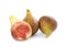 Whole and cut tasty figs isolated