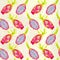 Whole dragon fruit and cut slice on soft yellow background