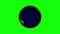 Whole Earth rotation loop green screen