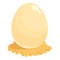 Whole egg icon cartoon vector. Chicken hatching