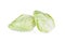 Whole fresh cabbage pointed on white background