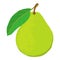 Whole fresh guava icon, isometric style