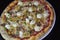 Whole Gourmet Pizza with Sliced Italian Sausage, Ricotta Cheese and Banana Peppers