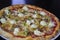 Whole Gourmet Pizza with Sliced Italian Sausage, Ricotta Cheese and Banana Peppers