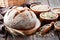 Whole grain bread with seeds of sunflower, pumpkin, flax and hemp