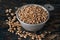 Whole Grain Milling Wheat in a Measuring Cup