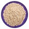 Whole Grain Oats in a Vibrant Purple Bowl