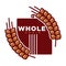 Whole grain product emblem vector illustration