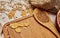 Whole grains cereals cereals wooden board table food preparation