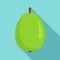 Whole guava icon, flat style