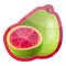 Whole guava logo, cartoon style