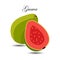 Whole and Half guava in cross section icon with long shadow, flat design vector.