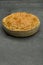 Whole Meat Pie on Stone Countertop with Copy Space