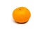 Whole orange tangerine on white background. Orange skin closeup photo. Sweet fruit for juice package design