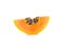 Whole papaya fruits on white background