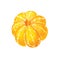 Whole peeled mandarin isolated on white background.