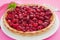 Whole raspberry tart