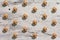 The whole unpeeled walnuts pattern on grey stone background
