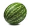 Whole watermelon on white background