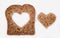 Whole wheat bread with heart