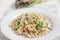 Whole wheat pasta with asparagus