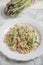 Whole wheat pasta with asparagus