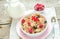 Wholegrain granola with milk and fresh berries